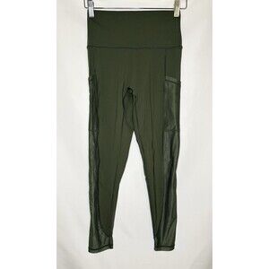 Aerie Offline Green Mesh Pocket 7/8 Leggings‎ Women's SIZE MEDIUM